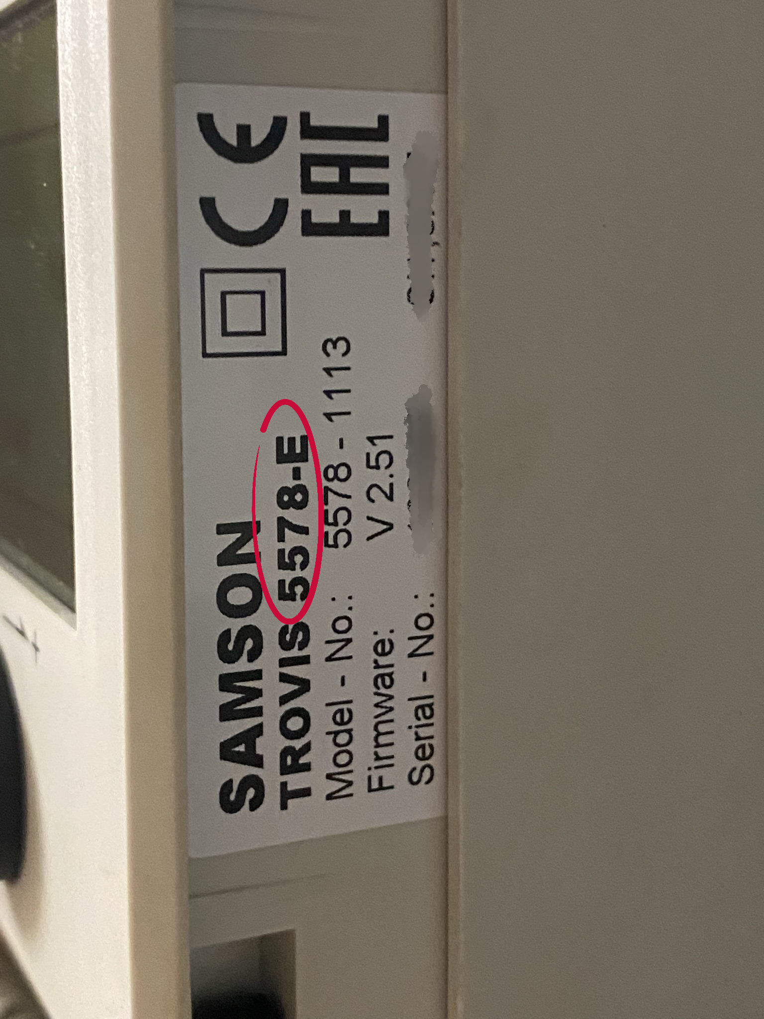 Samson Trovis Etikett Beispiel 5578-E