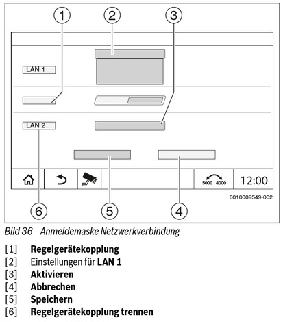 Buderus 5000 Anmeldemaske