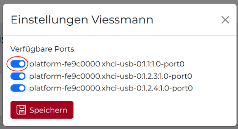 Viessmann Konfigurationsmenü