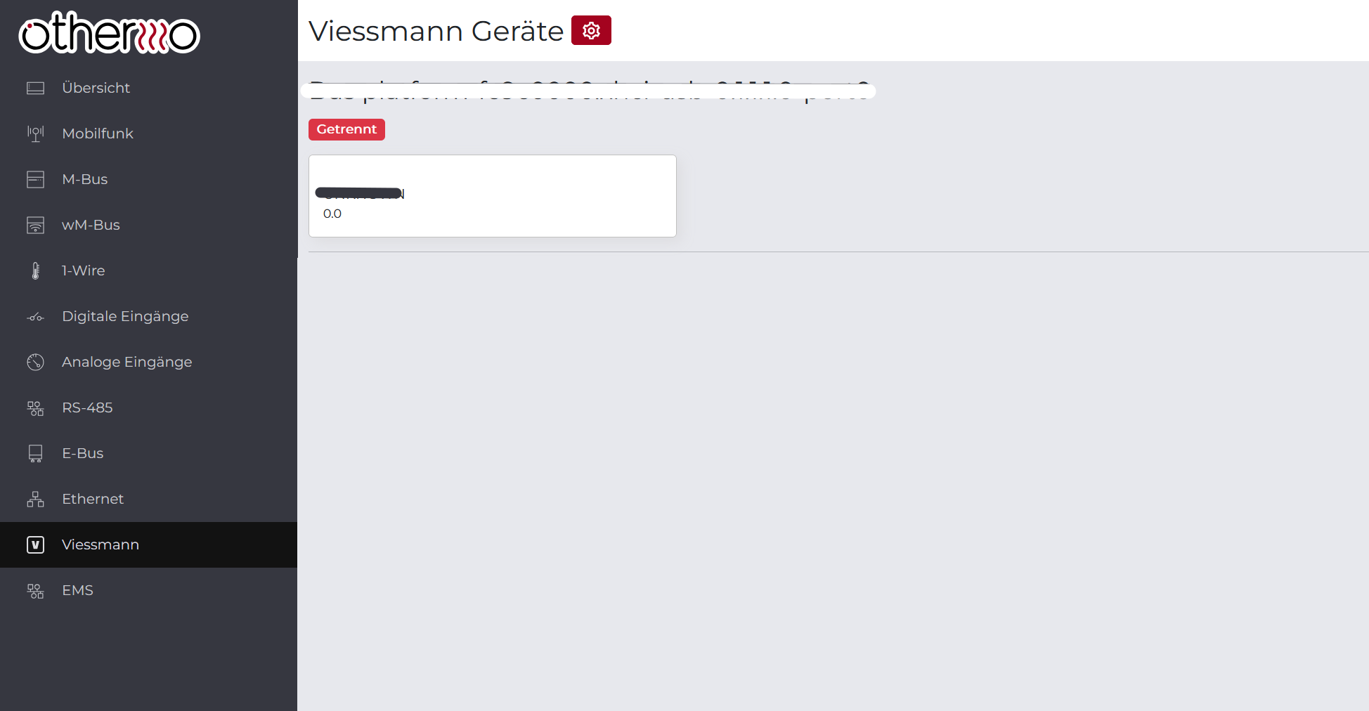 Viessmann Konfigurationsseite