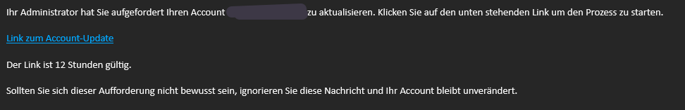 Registrierungsemail